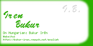 iren bukur business card