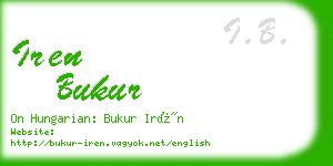 iren bukur business card